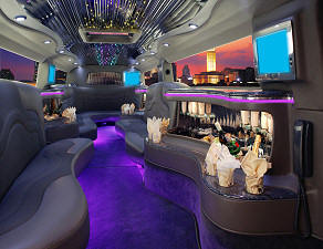 Tampa Hummer limousine interior